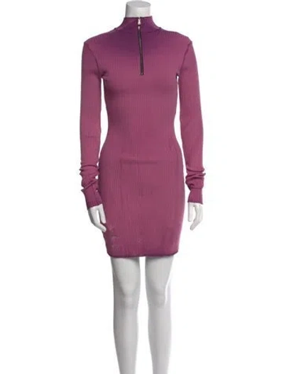 Pre-owned Cotton Citizen Turtleneck Mini Dress In Pink