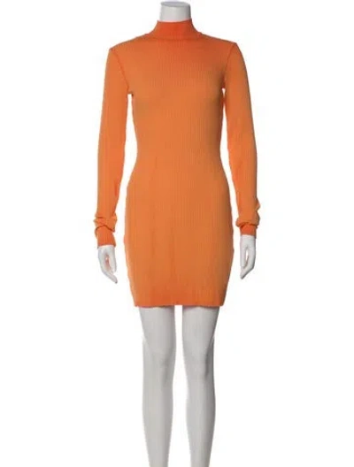 Pre-owned Cotton Citizen Turtleneck Mini Dress W/ Tags In Orange