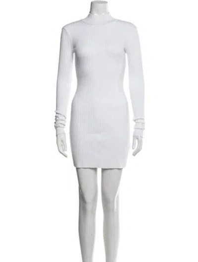 Pre-owned Cotton Citizen Turtleneck Mini Dress In White