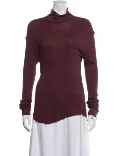 Pre-owned Cotton Citizen Turtleneck Sweater In Burgundy