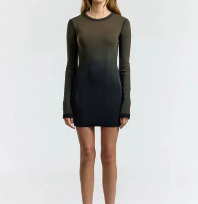 Cotton Citizen Verona Crew Mini Dress In Carbon Cast In Black