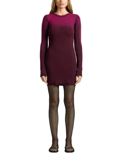 Cotton Citizen Verona Crew Mini Dress In Magenta Cast