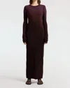 Cotton Citizen Verona Crewneck Maxi Dress In Eggplant Cast In Multi
