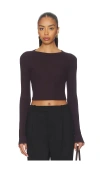 Cotton Citizen Verona Crop Shirt In Purple