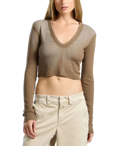 COTTON CITIZEN VERONA CROP U-NECK SHIRT