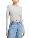 Cotton Citizen Verona Cropped Tee In Silver Cast