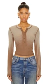 Cotton Citizen Verona Henley In Camel Cast