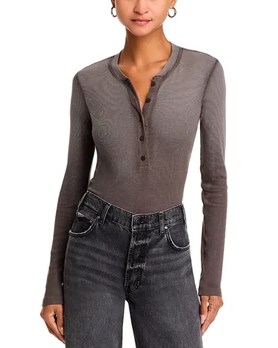 Cotton Citizen Verona Henley Top In Stone Cast