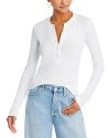 Cotton Citizen Verona Henley Top In White