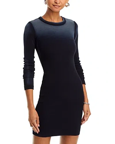 Cotton Citizen Verona Long Sleeve Mini Dress In Black Cast