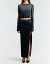 Cotton Citizen Verona Maxi Skirt In Black Cast In Multi