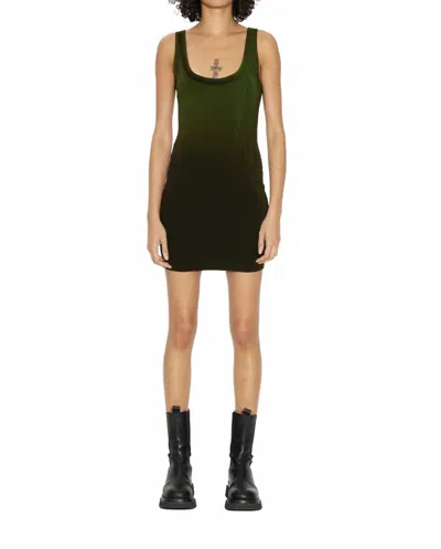 Cotton Citizen Verona Mini Dress In Forest Green Cast
