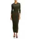 Cotton Citizen Verona Ribbed Coated Dress In Alpine Cast