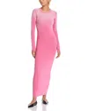 Cotton Citizen Verona Ribbed Coated Dress In Azalea Cast