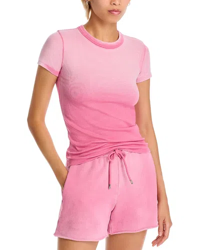 Cotton Citizen Verona Ribbed Tee In Azalea Cast
