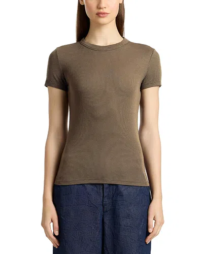 Cotton Citizen Verona Ribbed Tee In Brown