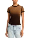Cotton Citizen Verona Ribbed Tee In Expresso Cast