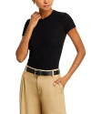 Cotton Citizen Verona Ribbed Tee In Jet Black