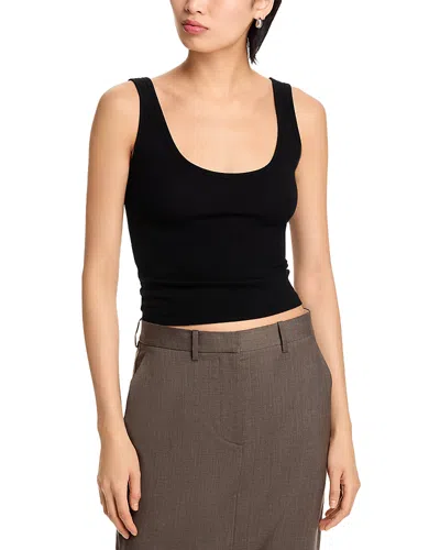 Cotton Citizen Verona Scoop Neck Tank Top In Black