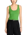 Cotton Citizen Verona Scoop Neck Tank Top In Emerald