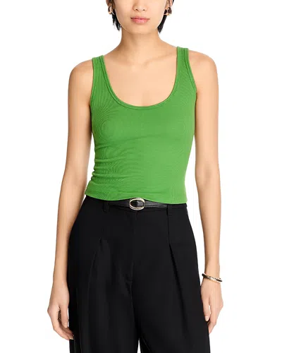 Cotton Citizen Verona Scoop Neck Tank Top In Emerald