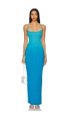 Cotton Citizen Verona Spaghetti Maxi Dress In Lapis Cast