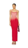 Cotton Citizen Verona Spaghetti Maxi Dress In Red