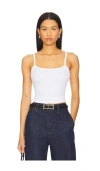 Cotton Citizen Verona Spaghetti Tank Top In 白色