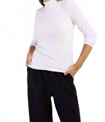 Cotton Citizen Verona Turtleneck Top In White