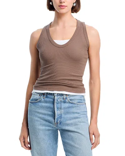 Cotton Citizen Verona U Neck Tank In Brown