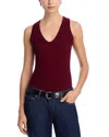 Cotton Citizen Verona U Neck Tank In Burgundy