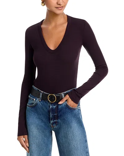 Cotton Citizen Verona U Neck Tee In Black