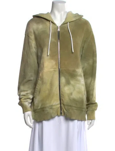 Pre-owned Cotton Citizen V-neck Long Sleeve Sweatshirt In Green