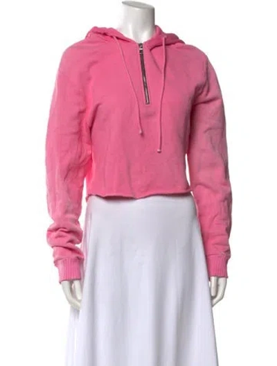 Pre-owned Cotton Citizen V-neck Long Sleeve Sweatshirt In Pink