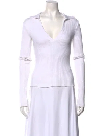 Pre-owned Cotton Citizen V-neck Long Sleeve Top In Neutral