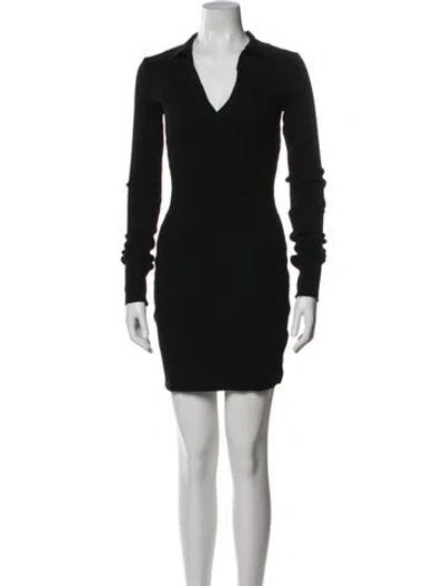 Pre-owned Cotton Citizen V-neck Mini Dress In Blue