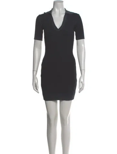 Pre-owned Cotton Citizen V-neck Mini Dress In Gray