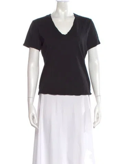 Pre-owned Cotton Citizen V-neck Short Sleeve T-shirt In Black