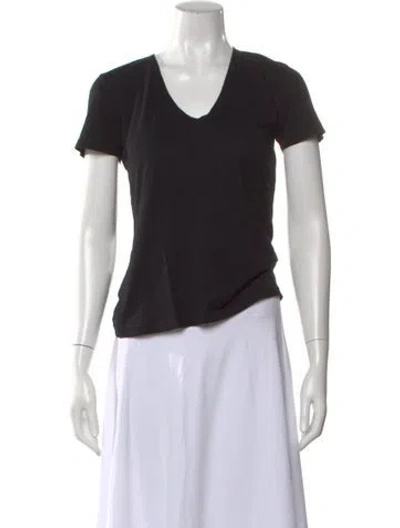 Pre-owned Cotton Citizen V-neck Short Sleeve T-shirt In Black