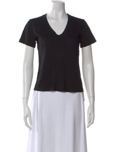 Pre-owned Cotton Citizen V-neck Short Sleeve T-shirt In Black