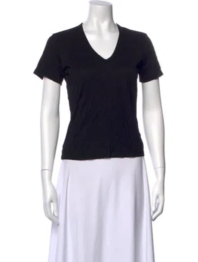 Pre-owned Cotton Citizen V-neck Short Sleeve T-shirt In Black