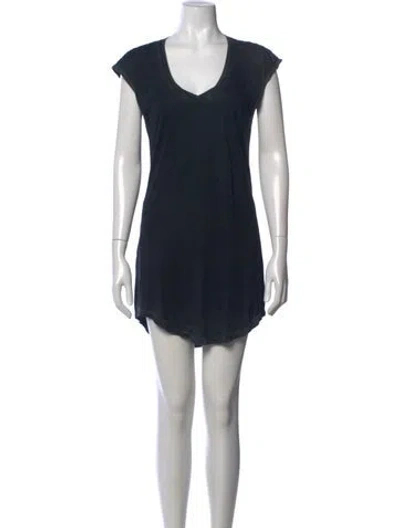 Pre-owned Cotton Citizen V-neck Short Sleeve T-shirt In Blue