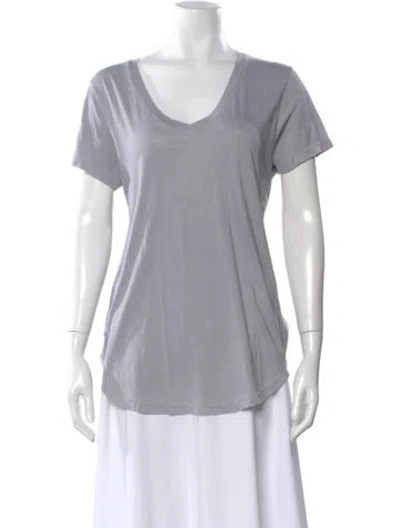 Pre-owned Cotton Citizen V-neck Short Sleeve T-shirt In Gray