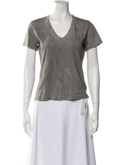 Pre-owned Cotton Citizen V-neck Short Sleeve T-shirt In Green