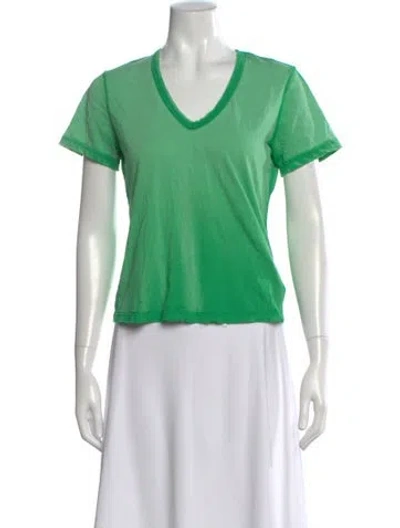 Pre-owned Cotton Citizen V-neck Short Sleeve T-shirt In Green