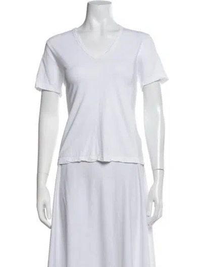 Pre-owned Cotton Citizen V-neck Short Sleeve T-shirt In White