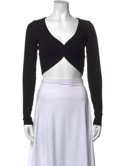 Pre-owned Cotton Citizen V-neck Sweater In Black