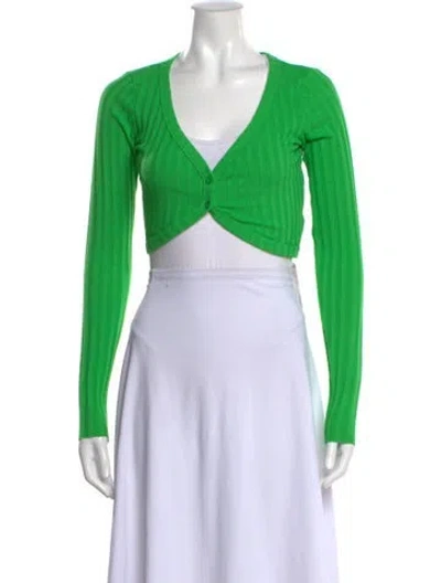 Pre-owned Cotton Citizen V-neck Sweater In Green