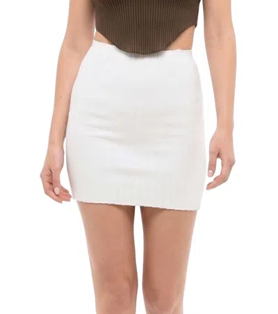 Cotton Citizen X Revolve Ribbed Mini Skirt In White