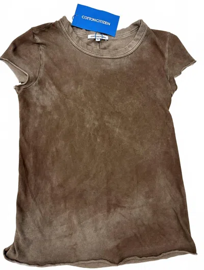Cotton Citizen Women's Marbella Cap Sleeve Tee In Vintage Hazelnut In Brown